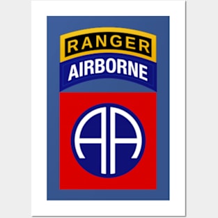 82nd Airborne Ranger Tab - Full Chest Design Posters and Art